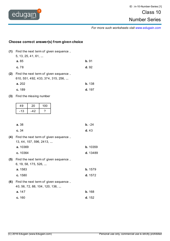 grade-10-number-series-math-practice-questions-tests-worksheets-quizzes-assignments